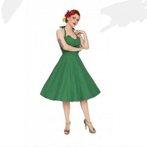 Lindy Bop Myrtle Dress in Green